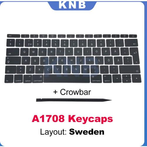 Laptop Keys Keycaps for Macbook Pro Retina 13" A1708 Sweden Swedish Keyboard Key Cap Late 2016 Mid 2017
