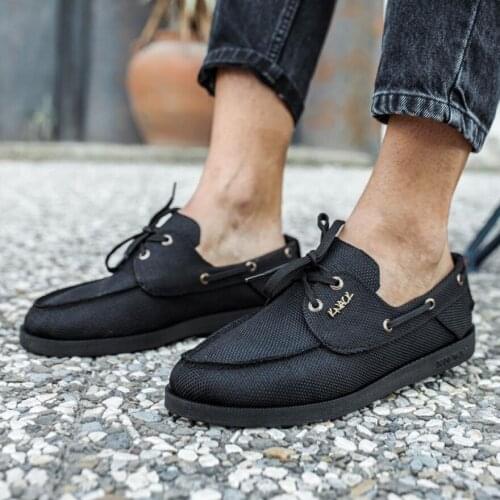 Knack Seasonal Linen Casual Male Shoes 008 Black (Black Base Street Fashion New Season New Creation Cool Comfortable Style