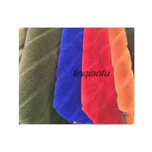 Horizontal strip rabbit hair, cut furrow, rabbit fur, clothing toy, plush fabric,160cm*90cm(one yard)/ pcs