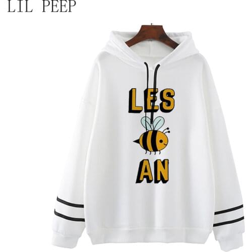 Les Bee An Kawaii Symbol Lesbian Gay Lgbt Print Womens sweatshirt aesthetic oversized hoodie autumn warm tops clothes