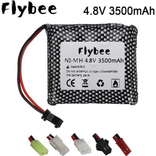 Upgrade 3500mah 4.8v Rechargeable Battery For Rc toys Cars Tanks Robots Gun NiMH Battery 4.8v 3000mah Batteries Pack For Rc Boat
