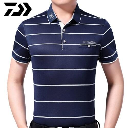 2019 Fishing Clothing Fishing Short Sleeve Polo Lapel Shirts Anti-UV Sportswear Quick Dry Breathable Fishing Ice Silk Clothes