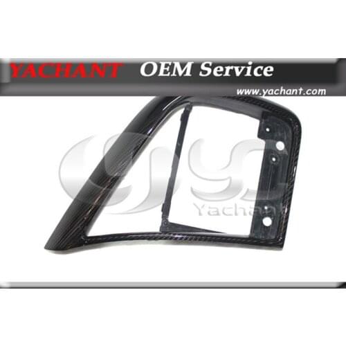 Dry Carbon Fiber Glossy Finish LHD Monitor & Air Con Vent Surround Cover Trim Fit For 2008-2014 R8 V8 V10 Spyder & Coupe