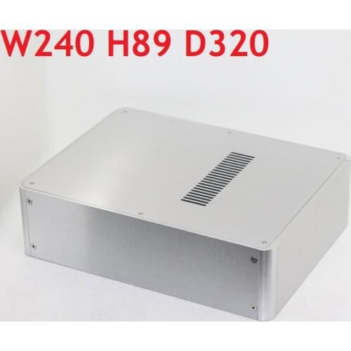 Size (mm) : W240 H89 L320 BZ2409H Fillet full aluminum Power amplifier case preamp amp box DAC chassis