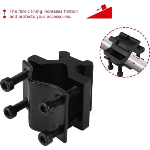Adjustable Bipod Adapter with 20mm Rail Barrel Tube Mount for Picatinny Weaver Scope Flashlight Laser Sight Torch Hunting Tool