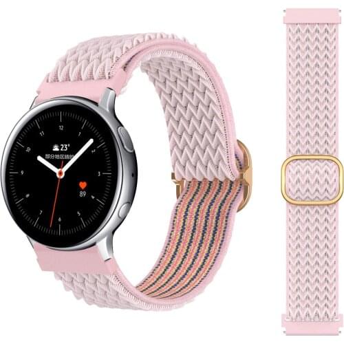 20mm 22mm Adjustable Elastic Nylon Strap for Samsung Galaxy watch 3 45 41mm active 2 40 44mm bracelet Huawei watch GT 2 46 strap