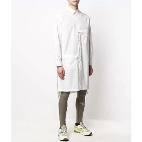 S-6XL!!New fashion male all-match loose youth personality shirt long-sleeve all-match show thin shirt jacket of the four seasons