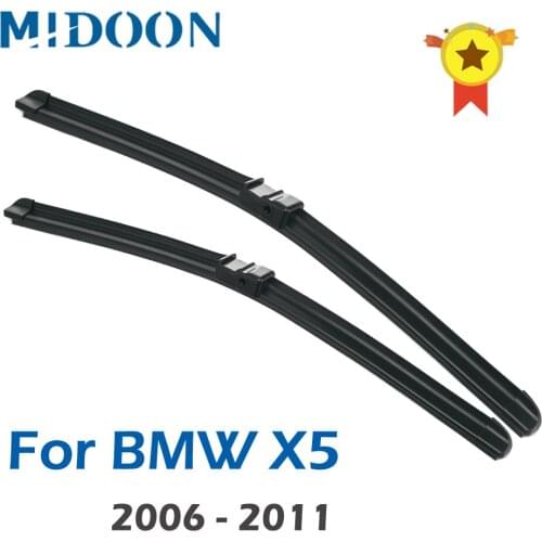 MIDOON Wiper LHD Front Wiper Blades For BMW X5 E70 2006 - 2011 Windshield Windscreen Front Window 24"+20"
