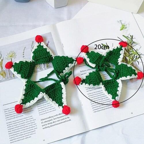 Cats Dogs Decorations Christmas Scarf Knitted Pet Collar Cat Bell Bandana Puppy Xmas Hot Sale Costume 2021 New Cute