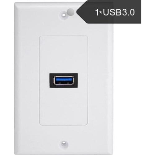 USB3.0 Outlet Charging Port Connection Electric Socket Wall Plate Faceplate Plug