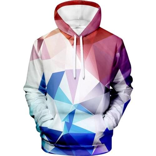 WAMNI Geometric Novelty 3D Print Hooded Sweatshirt Man Female Fashion Autumn Stylish Funny Zipper Hoodie Tracksuit Dropshipping