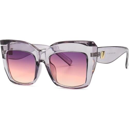 2021 Luxury Design Ladies Oversized Cat Eye Sunglasses Women Vintage Sun Glasses for Female UV400 Eyewear oculos de sol