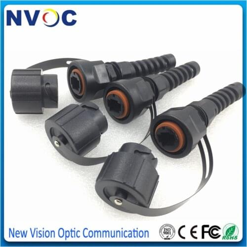 1Pcs IP67 Dust Cap ODVASCAPC SX Empty Fiber Optic Connector NOT including SC Connector and Ferrule+1Pcs ODVA-SCAPC Fiber Adapter