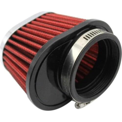 1Pcs Universal Round Tapered Car Motorcycle Air Filter 51mm 2 inch Intake Filter-Red