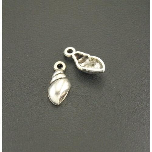 15pcs Silver Color Sea Shell Pendant Charms Jewellery Pendant For Bracelet Necklace A675
