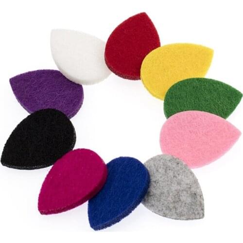 19mm Colorful Trendy Aromatherapy Heart Felt Pads Fit For Love Essential Oil Diffuser Floating Locket DIY Accessories 30pcs
