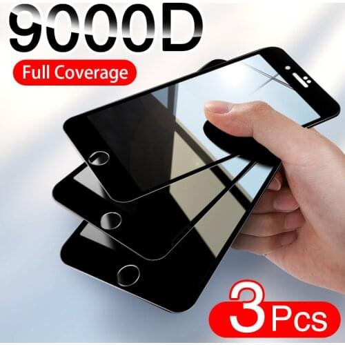 3PCS Full Cover Protective glass on For iphone 7 8 tempered Glass Film On iPhone 6 6s Plus SE 2020 Screen Protector Curved Edge
