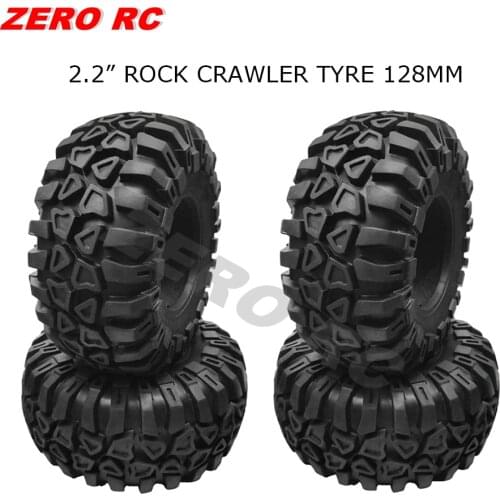 4PCS ROCK SOFT 2.2" Tires 128mm Off-Road Tyre For 1/10 ROCK AXIAL WRAITH SCX10 CAPRA BRX10 Jeep Wrangler Rc Car