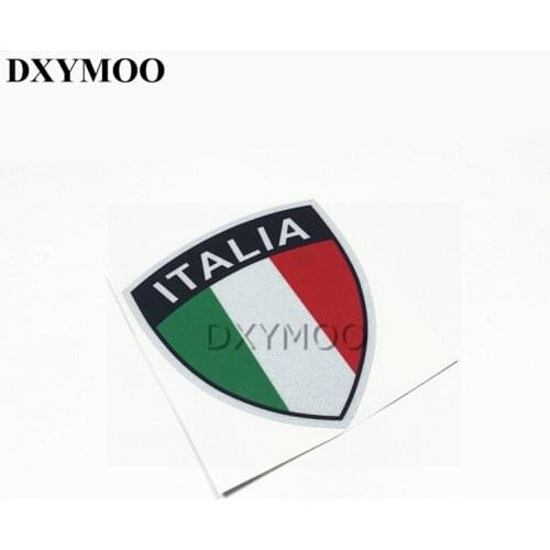 5PCS National Flag Car Styling MADE IN ITALY Car Stickers Motorbike Auto Window Motorcycle Vinyl Decalls 12x10cm