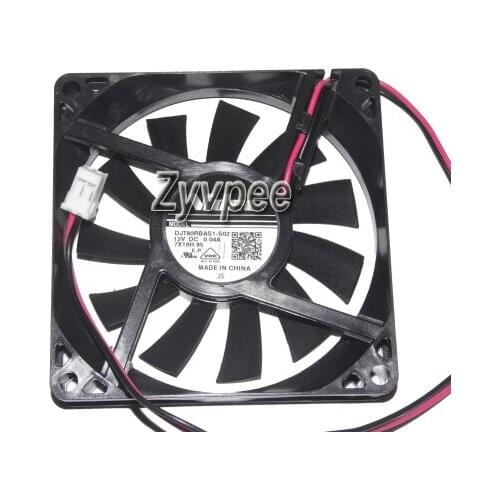 80X80X15MM DJT80RBAS1-S02 12V 0.04A 2Wires 8CM Cooling Fan