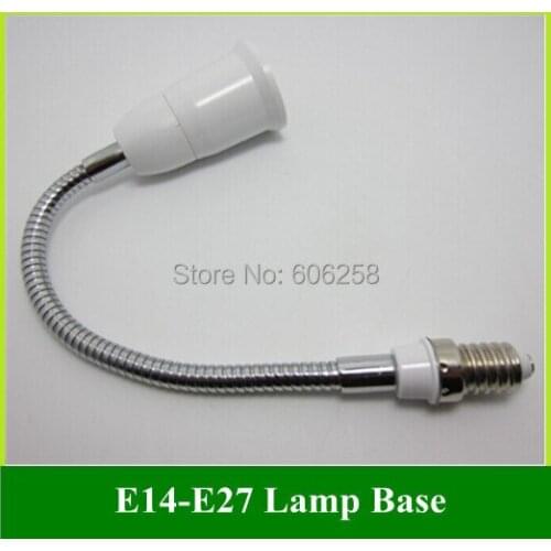 E14 to E27 Socket LED Halogen Light Base Converter Extend Adapter Long 28CM 10PCS