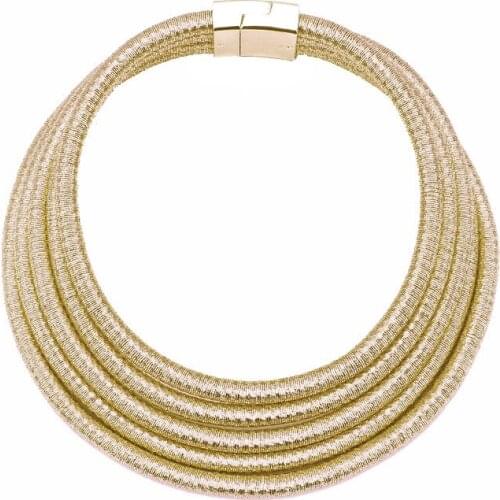 Boho Accessories for Women Cord Gold Chain African Jewelry Big Jewelery Collar Necklace Jewellery