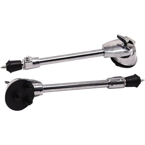 Bass Drum Spurs Bass Drum Feet Drum Accessory Silver Color 22.5 Cm Length 30mm Hole To Hole Distance with Washers 1 Pair