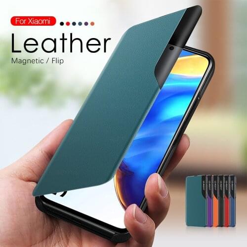 Smart View Magnetic Flip Leather Case For Xiaomi Mi 10T Pro Case On Xiami Xiomi 10 T T10 5G Mi10T 10Tpro Stand Phone Cover Coque
