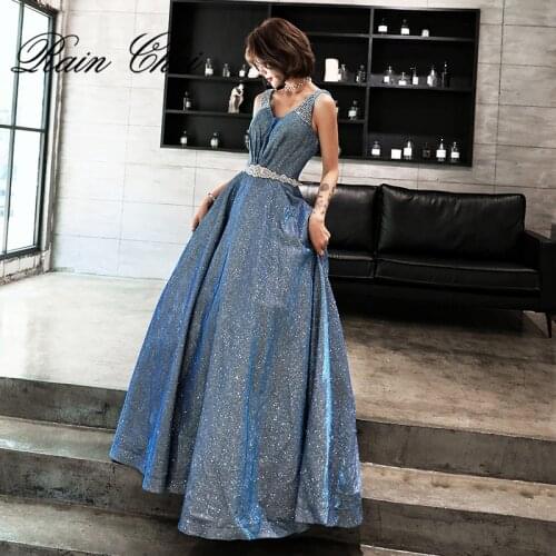 Evening Dresses 2021 V Neck Prom Gown Maid Of Honor Long Formal Evening Dress
