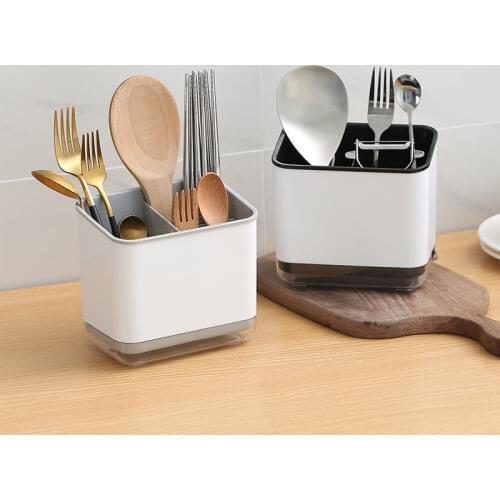 Kitchen Drain Chopstick Cage Multi-function Desktop Partition Rack Hollow Cutlery Drainer Spoon Fork Knife Shelf Holder Rack