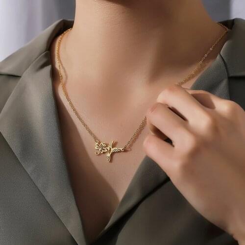 Elegant Humming Bird Choker Necklaces Tiny Flower Bird Pendant Sister Best Friend Mom Girlfriends Jewelry Gift Collier Bijoux