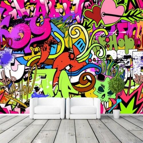 Graffiti Boys Urban Art Photo Wallpaper Custom Wall Mural Street Culture Wallpaper Wall Art Mural Bedroom Hallway Kid Room Decor