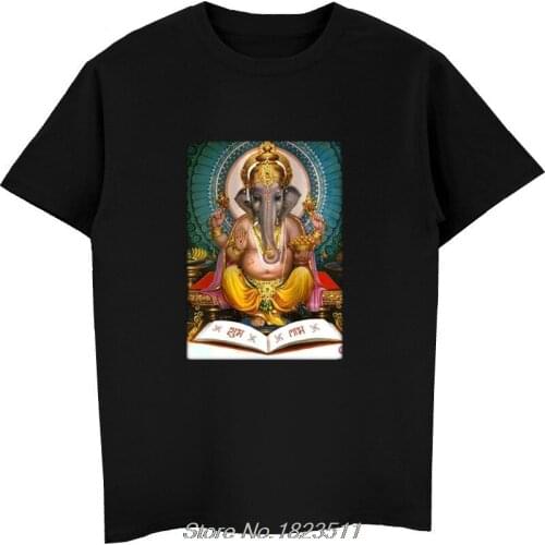 Ganesh T Shirt Kali Shiva Krishna Hinduism Yogaer Goddess Meditation Mens T-Shirt Summer O-Neck Tees Tops