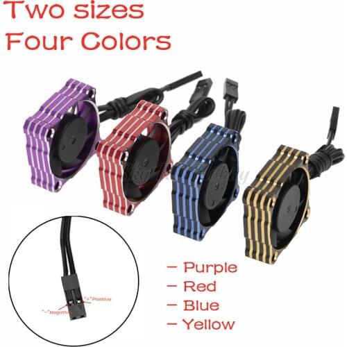 Metal 30mm/40mm 5V-9V Cooling Fan Speed 25000rpm for 1/8 1/10 1/12 RC Model Futaba Plug