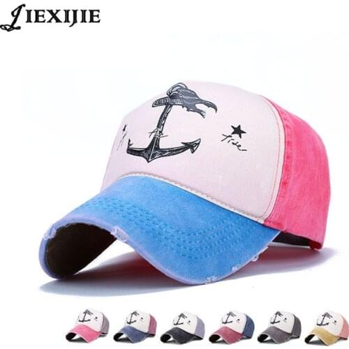 Fashion couple pirate anchor hat men caps bone baseball cap for man cotton printing hip hop male cap Russia style Womens hats