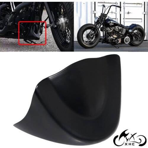 Motorcycle Matte Black ABS Front Bottom Spoiler Mudguard Air Dam Chin Fairing Fit For Harley Dyna Street Bob FXDB Fat Bob FXDF