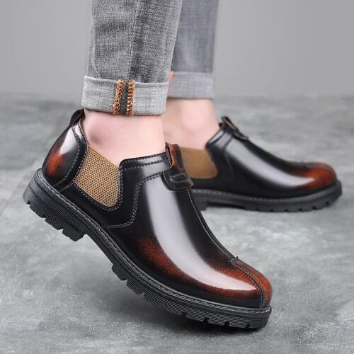 2021 Winter Shoes Men Chelsea Boots Warm Plush Shoes Soft Leather Mens Boots Thick Sole Soft Leather Man Ankle Boots