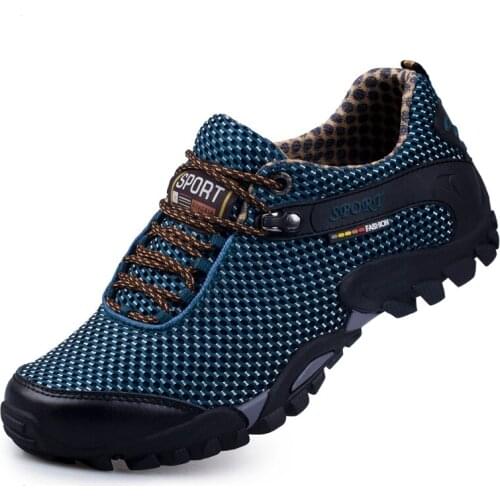 High Quality Cow Leather Climbing Shoes Man Trekking Fishing Shoes Women Breathable Lycra Sneaker Camping Shoes Outdoor