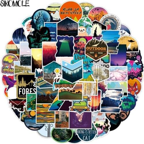 100pcs Outdoor Scenery Graffiti Stickers Suitcase Skateboard Waterproof Wholesale Fixed Cartoon Stickers For Children Toys F3