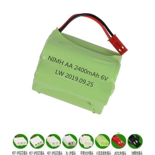 6v 2400mah Ni-MH Battery For Rc toys Cars Boats Guns Tanks Trucks Robots NIMH AA 6v Rechargeable Battery Pack 1pcs to 10pcs