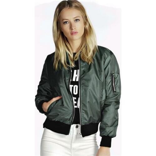 2021 New Basic Bomber Jacket Spring Women Windbreaker Thin Jacket Long Sleeve Coat Zipper Outerwear Clothes Lady Jackets