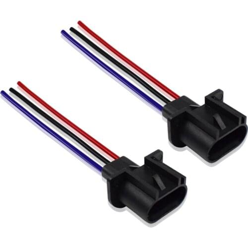 Connector Adapter For H13 Xenon 9008 Led Headlight Bulbs Top Cable Plug And Play Socket High Temperature Resistor Plastic 2Pcs