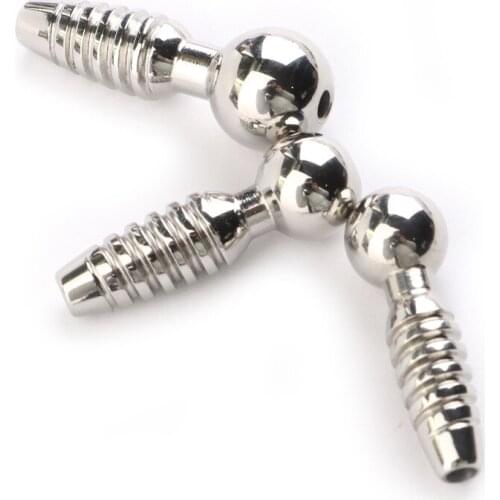 Threaded Stainless Steel Urethral Catheter Metal Penis Plug Male Masturbation Urethral Dilator Adult Toys For Men Products