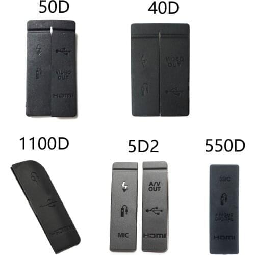 USB Rubber Lid Door USB/HDMI-compatible DC IN/VIDEO OUT Rubber Door Bottom Cover For Canon 50D 40D 1100D 5D2 550D 60D Camera