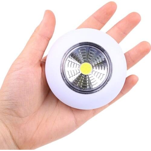 Ideal design push switch self adhesive cordless mini LED night light cabinet lamp for Wardrobes Cupboard Kitchen bedroom