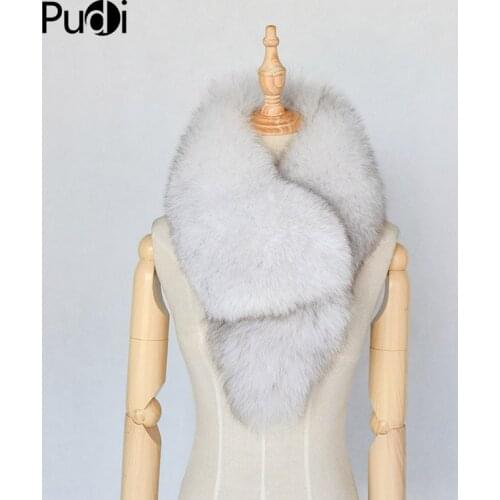 SF817 Aorice Real Fox Fur Scarf Wraps Winter Brand New Women Lady Natural Fox Fur Scarves Shawls Black Natural Grey