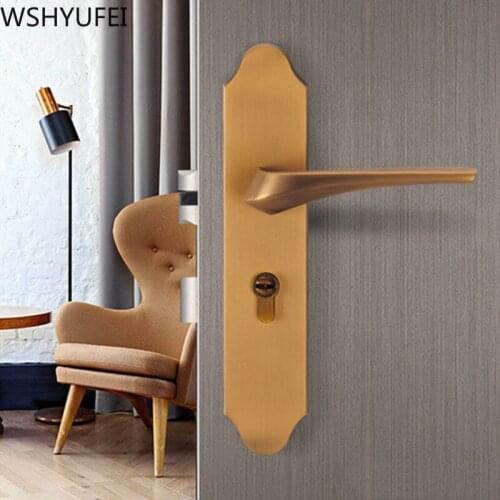 Modern fashion interior handle bedroom bathroom door lock simple atmosphere split lock European style mute handle lock furniture