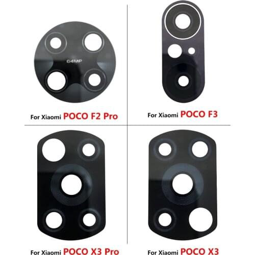 2Pcs Back Rear Camera Glass Lens with Glue Repair Spare Parts For Xiaomi Redmi K30 K40 Pro 5G PocoPhone Poco X3 X2 F1 F2 F3