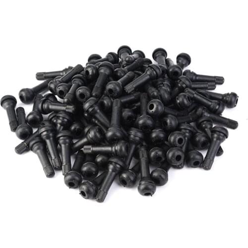 TR412/TR413/TR414 100 pcs Tire valves Car Motorcycle Universal Replacement Snap in Tire Tyre Valve Stem automobiles Rubber Alloy