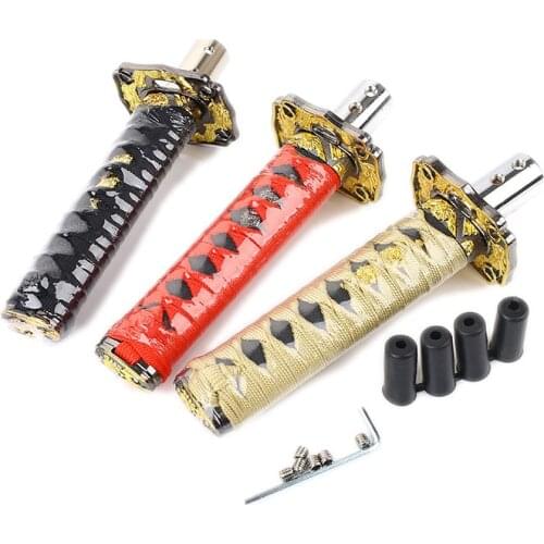 Universal 100mm 150mm JDM Katana Samurai Sword Shift Knob Shifter With Adapters Gear Shift knob